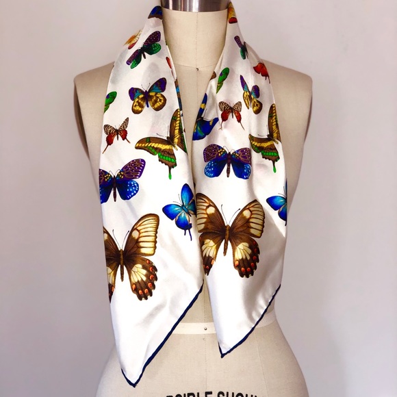 BNWOT Butterfly silk scarf - Picture 2 of 5